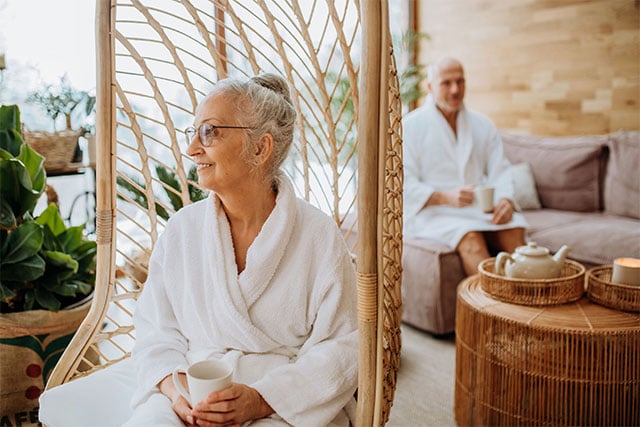 treasured senior loved ones enjoying spa treatments 